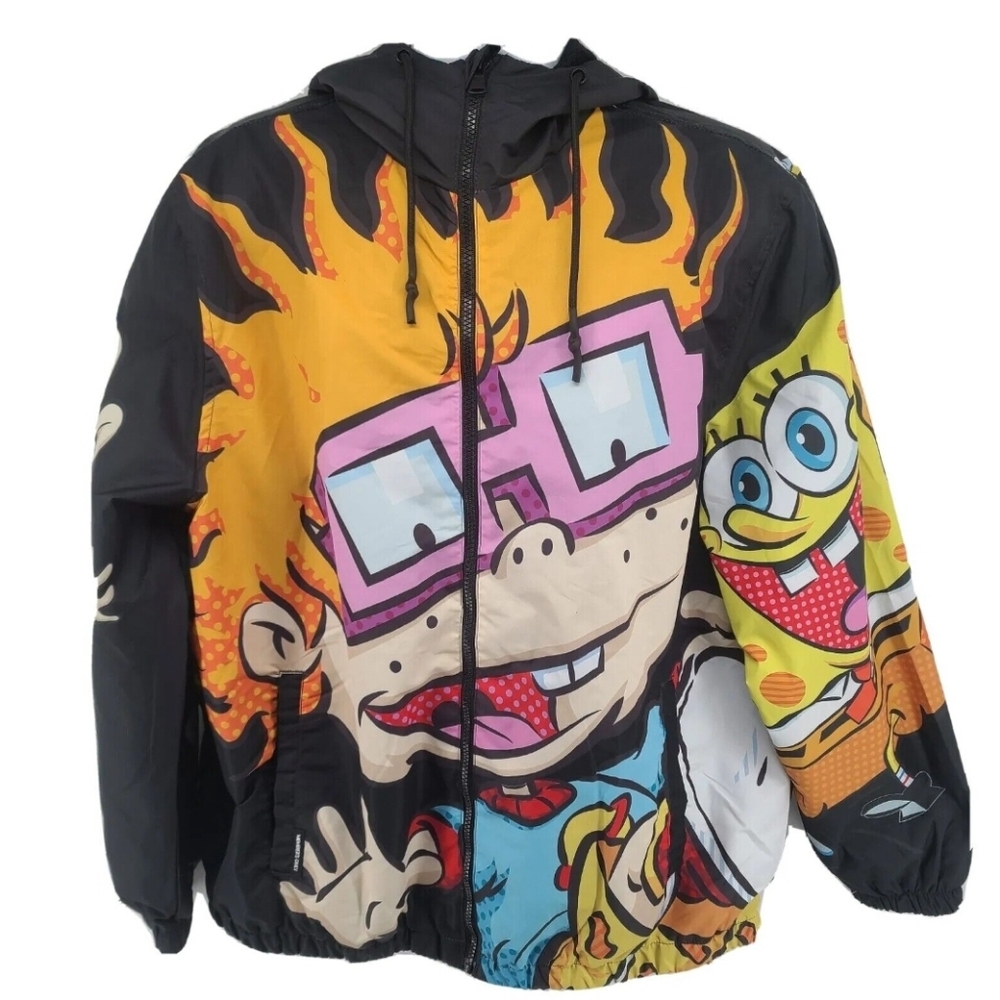 Members Only X Nickelodeon Jacket Size M Rugrats Spongebob Ren Stimpy Whimsigoth